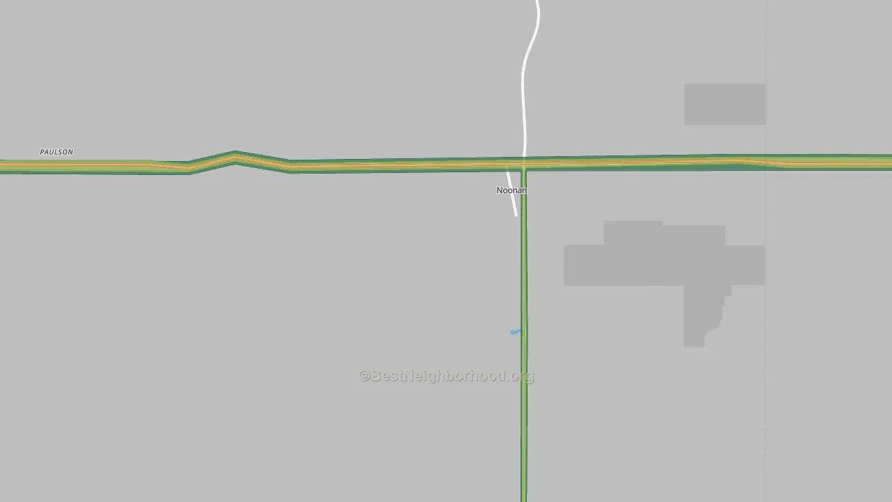 58765, ND Map of Noise Levels in 58765