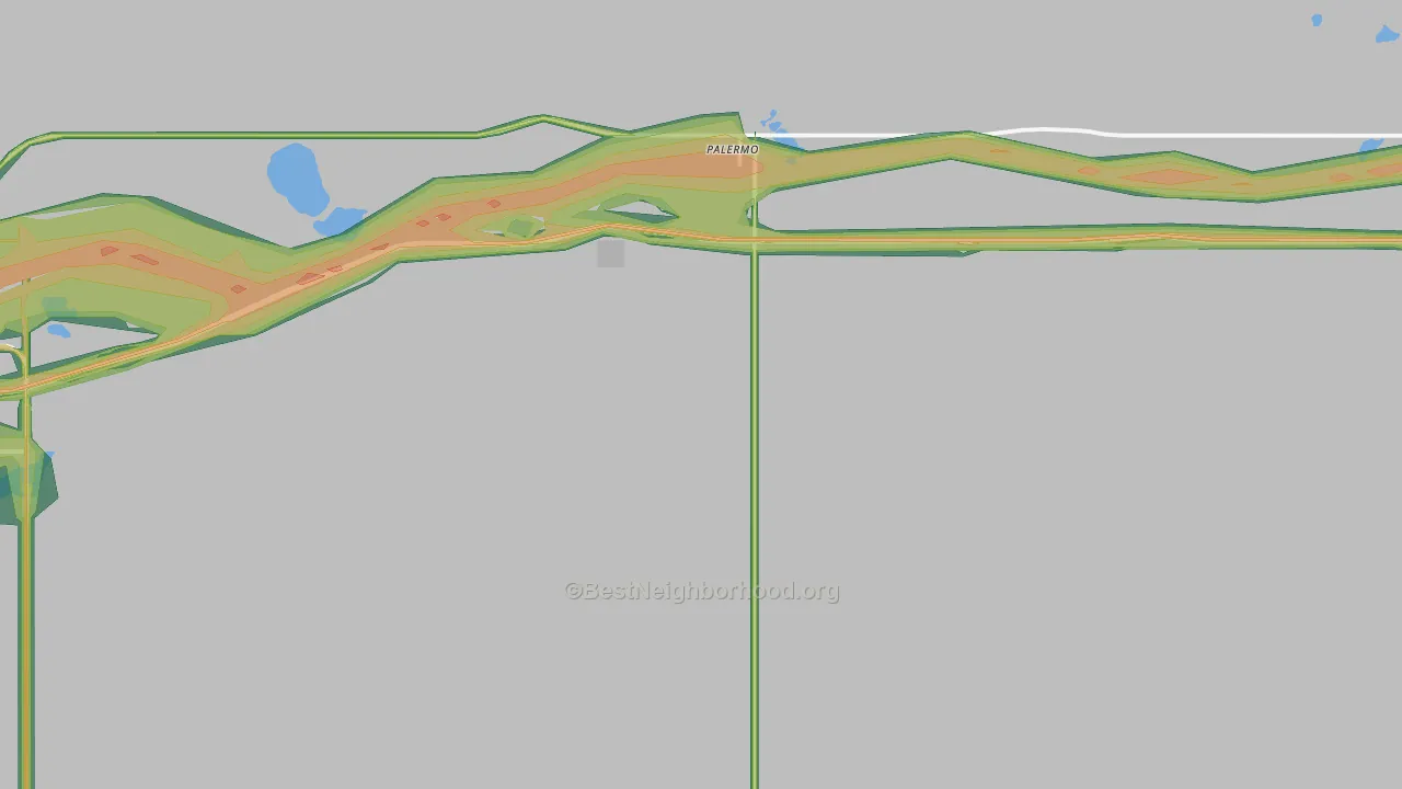 58769, ND Map of Noise Levels in 58769
