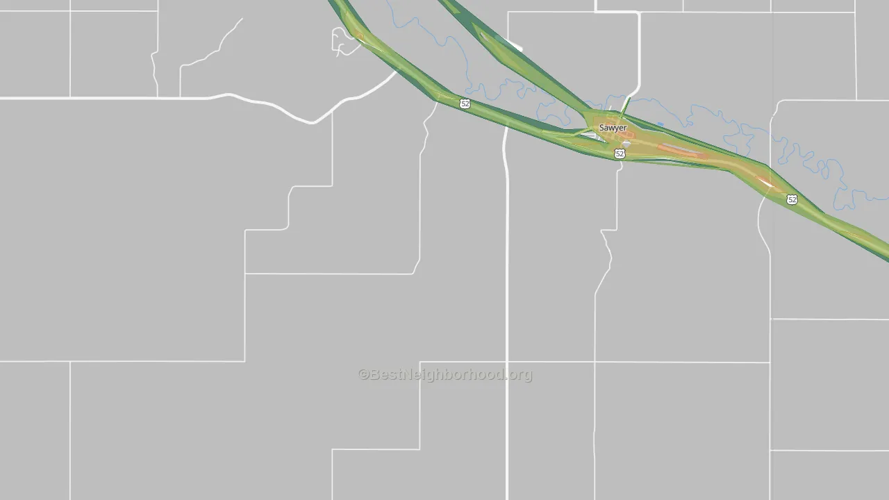 58781, ND Map of Noise Levels in 58781