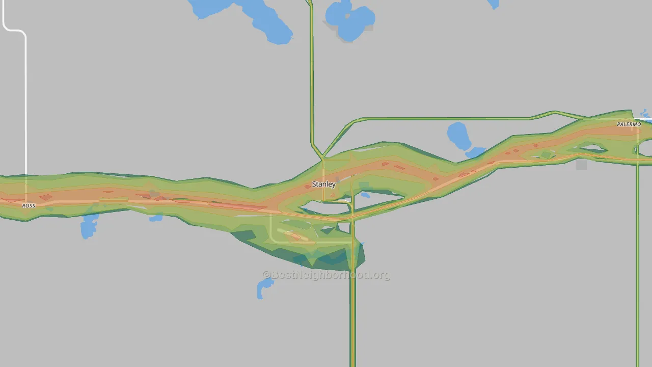 58784, ND Map of Noise Levels in 58784
