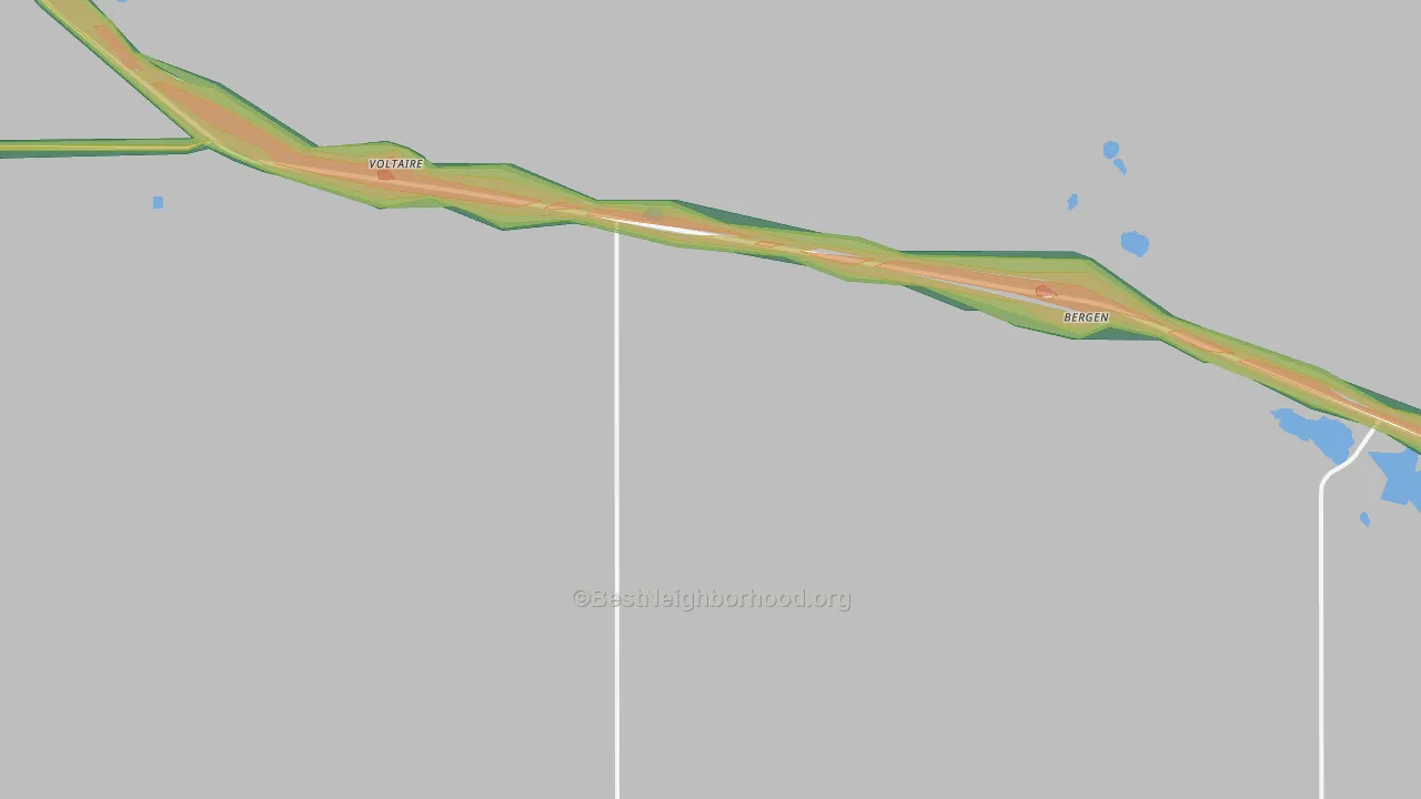 58792, ND Map of Noise Levels in 58792