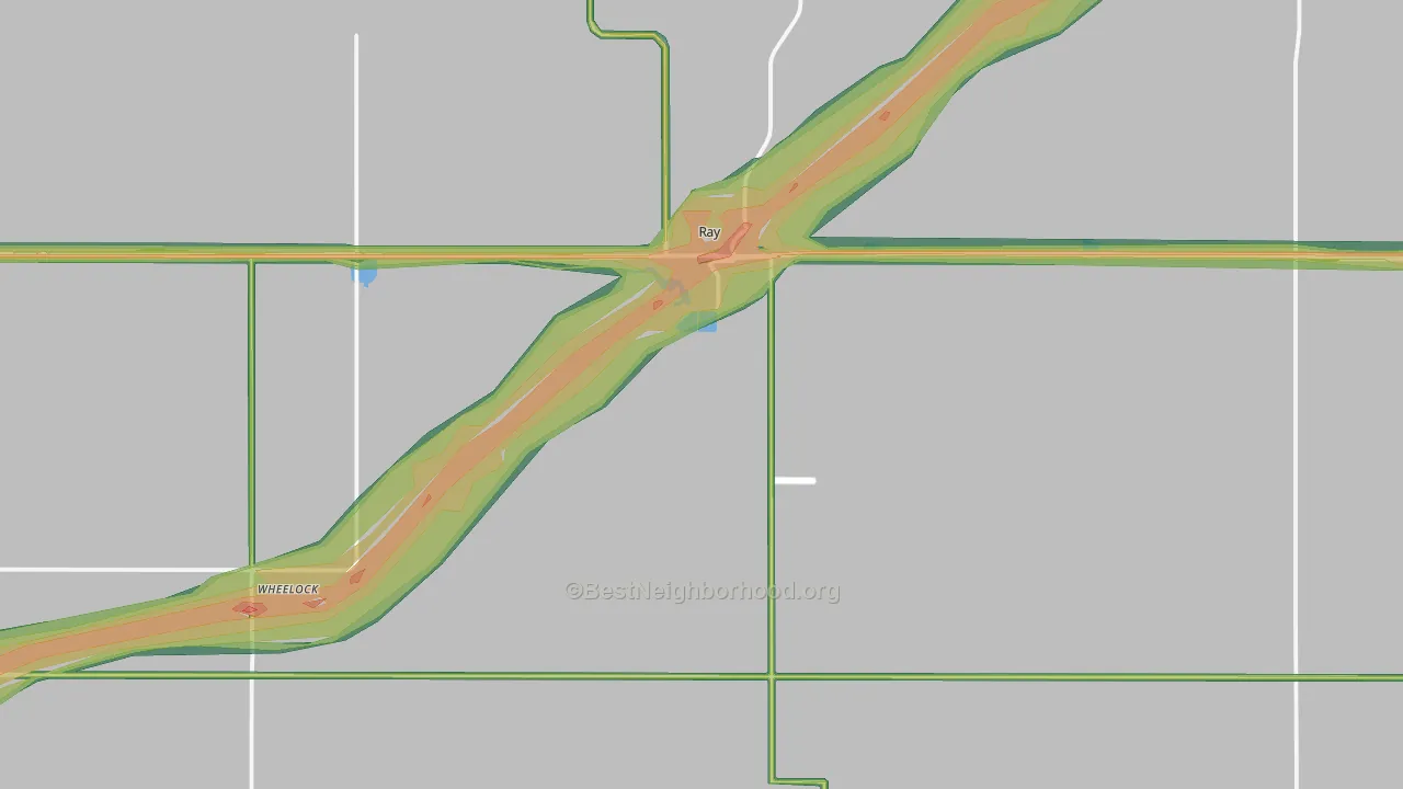 58849, ND Map of Noise Levels in 58849