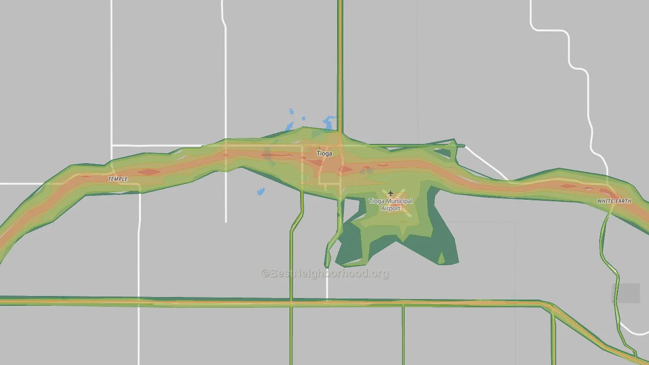 58852, ND Map of Noise Levels in 58852