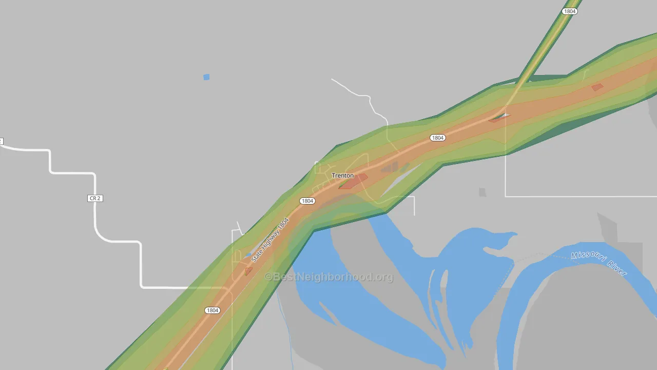 58853, ND Map of Noise Levels in 58853