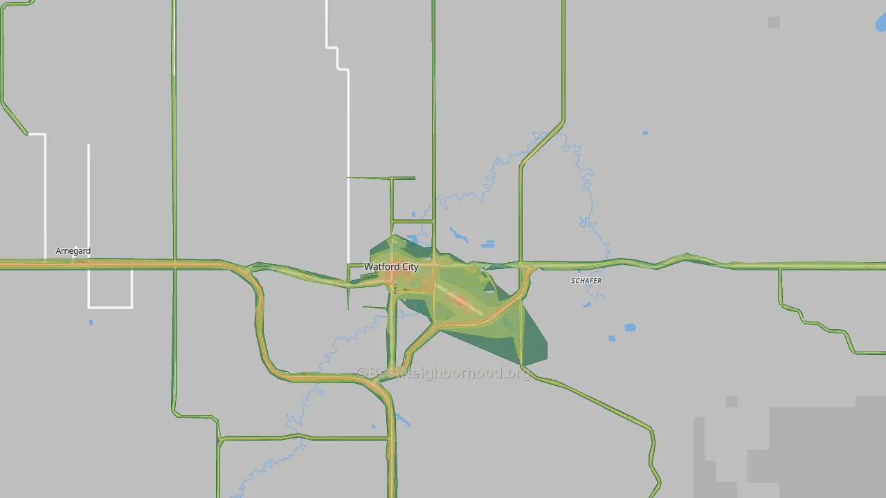 58854, ND Map of Noise Levels in 58854
