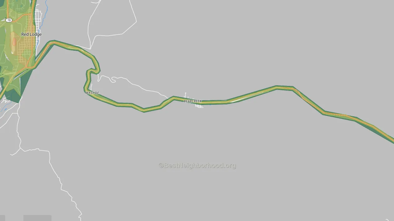 59007, MT Map of Noise Levels in 59007