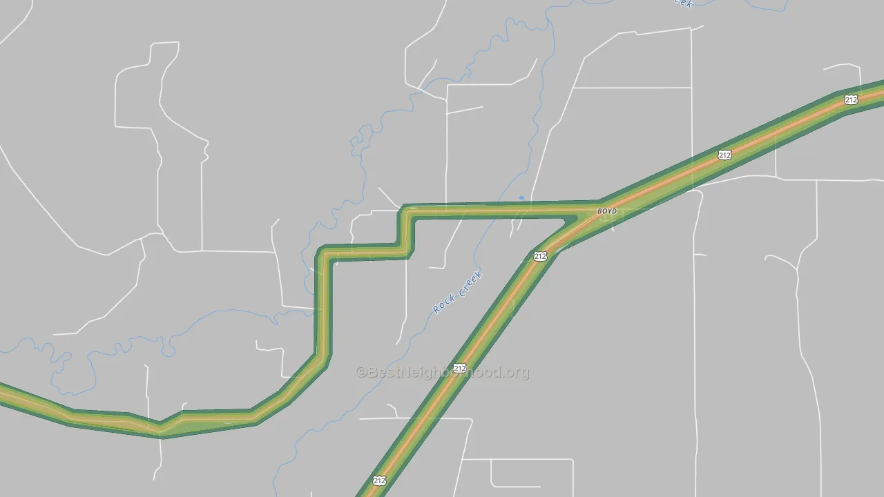 59013, MT Map of Noise Levels in 59013