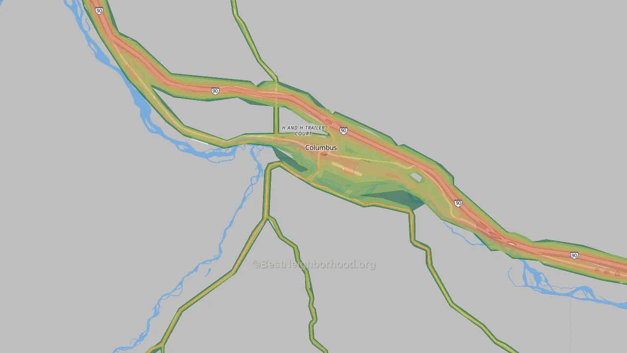 59019, MT Map of Noise Levels in 59019