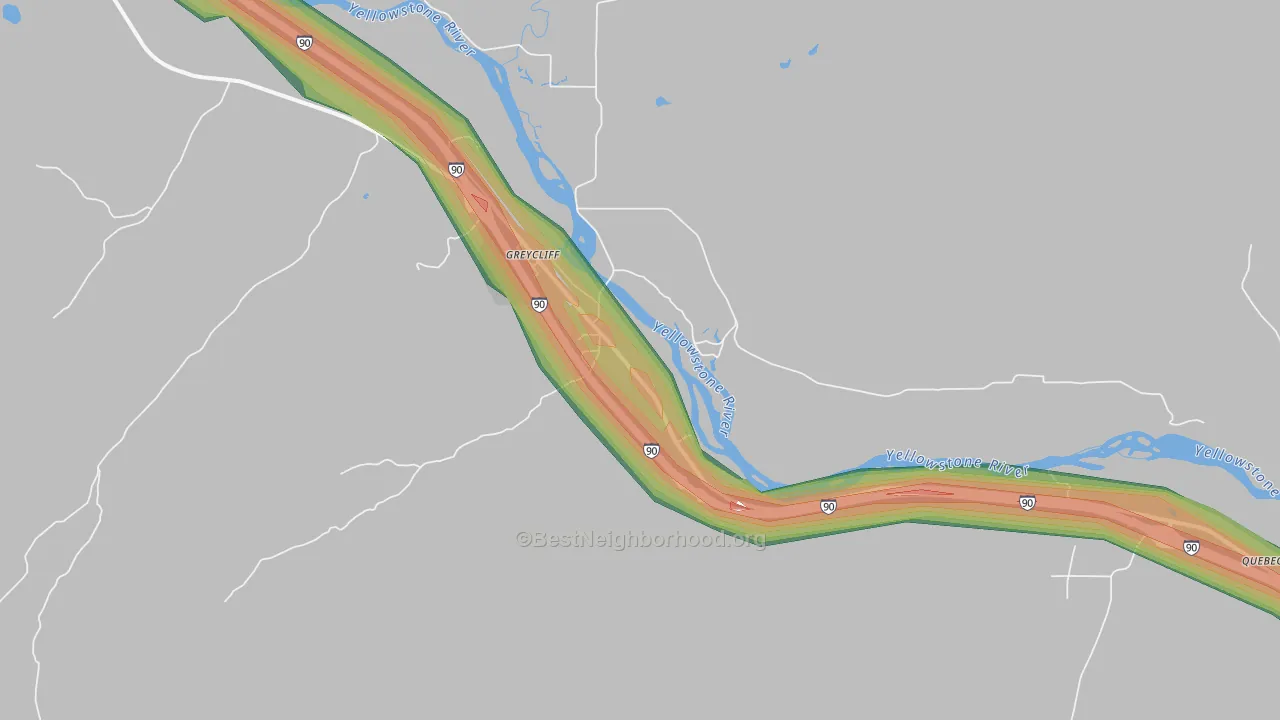 59033, MT Map of Noise Levels in 59033