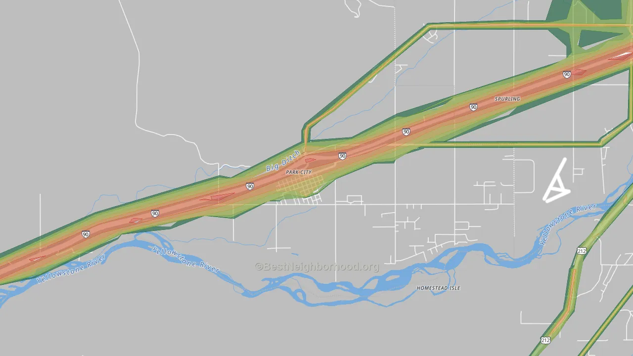 59063, MT Map of Noise Levels in 59063