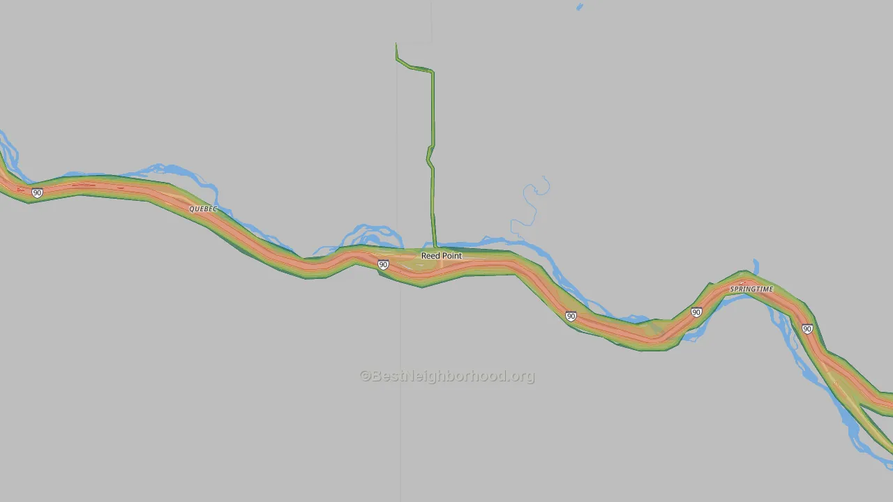 59069, MT Map of Noise Levels in 59069