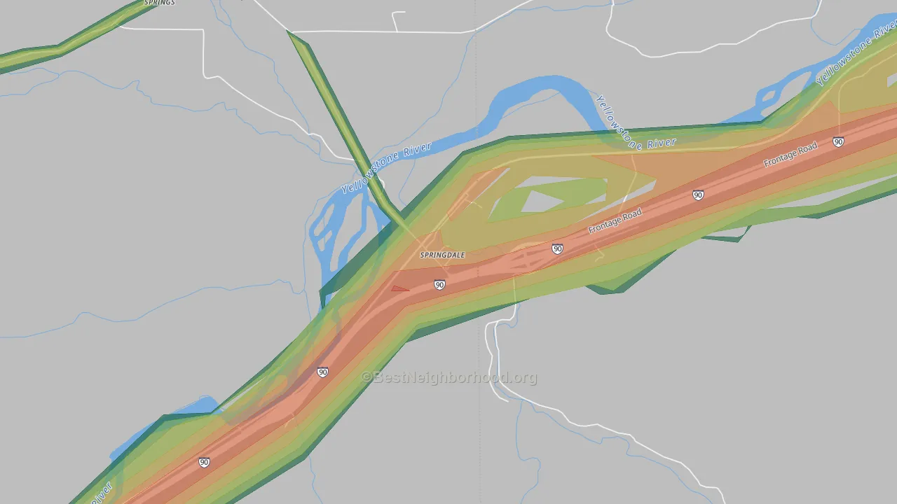 59082, MT Map of Noise Levels in 59082