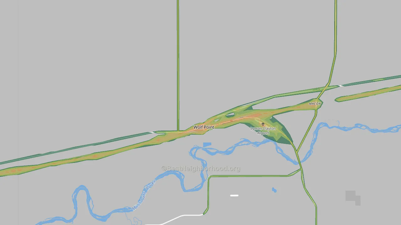 59201, MT Map of Noise Levels in 59201