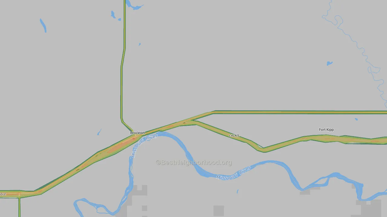59213, MT Map of Noise Levels in 59213