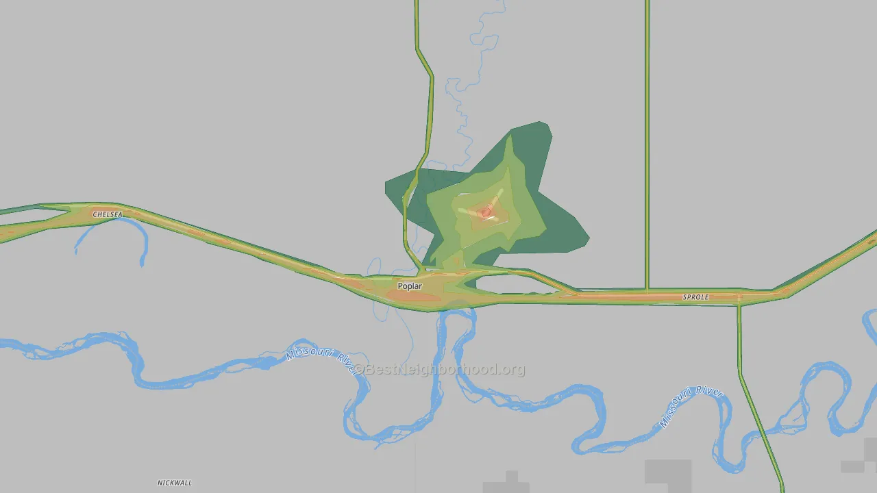 59255, MT Map of Noise Levels in 59255