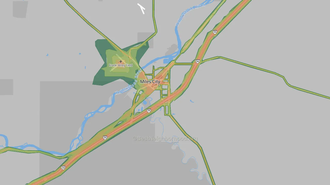 59301, MT Map of Noise Levels in 59301