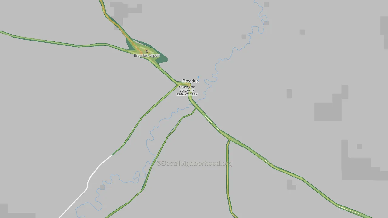 59317, MT Map of Noise Levels in 59317