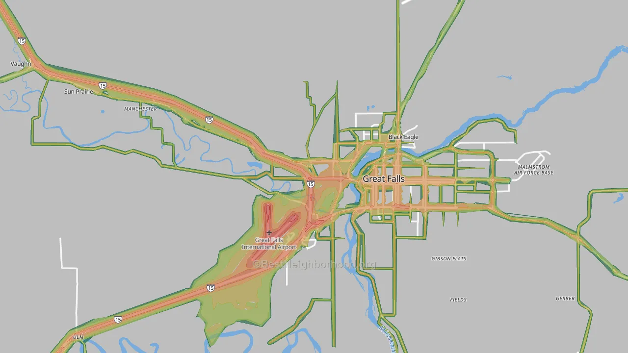 59404, MT Map of Noise Levels in 59404