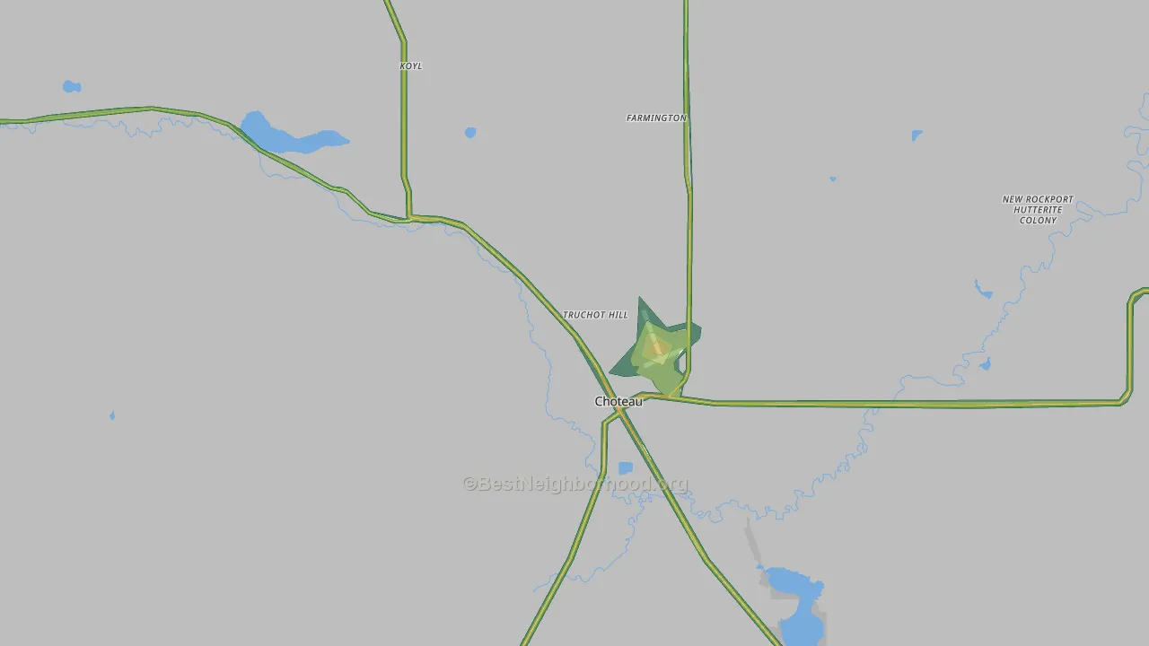 59422, MT Map of Noise Levels in 59422