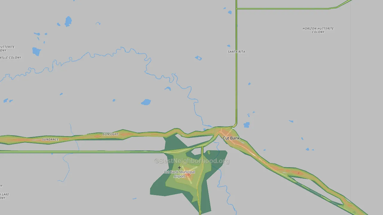 59427, MT Map of Noise Levels in 59427