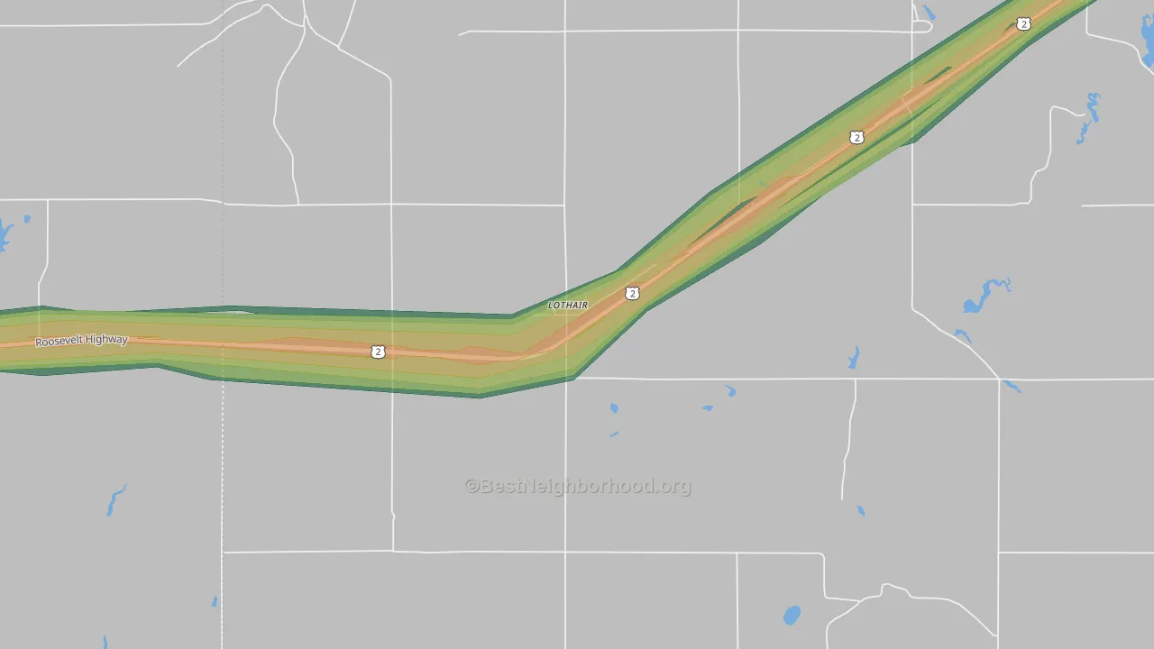 59461, MT Map of Noise Levels in 59461