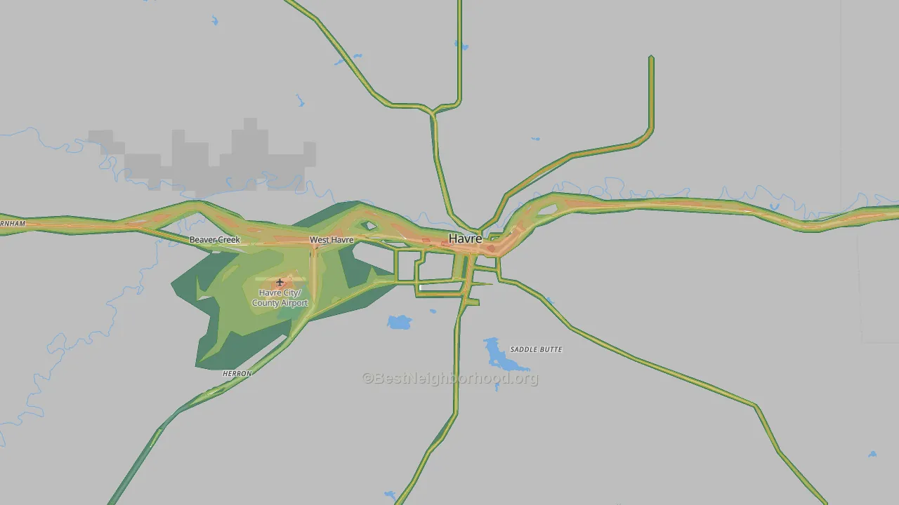 59501, MT Map of Noise Levels in 59501
