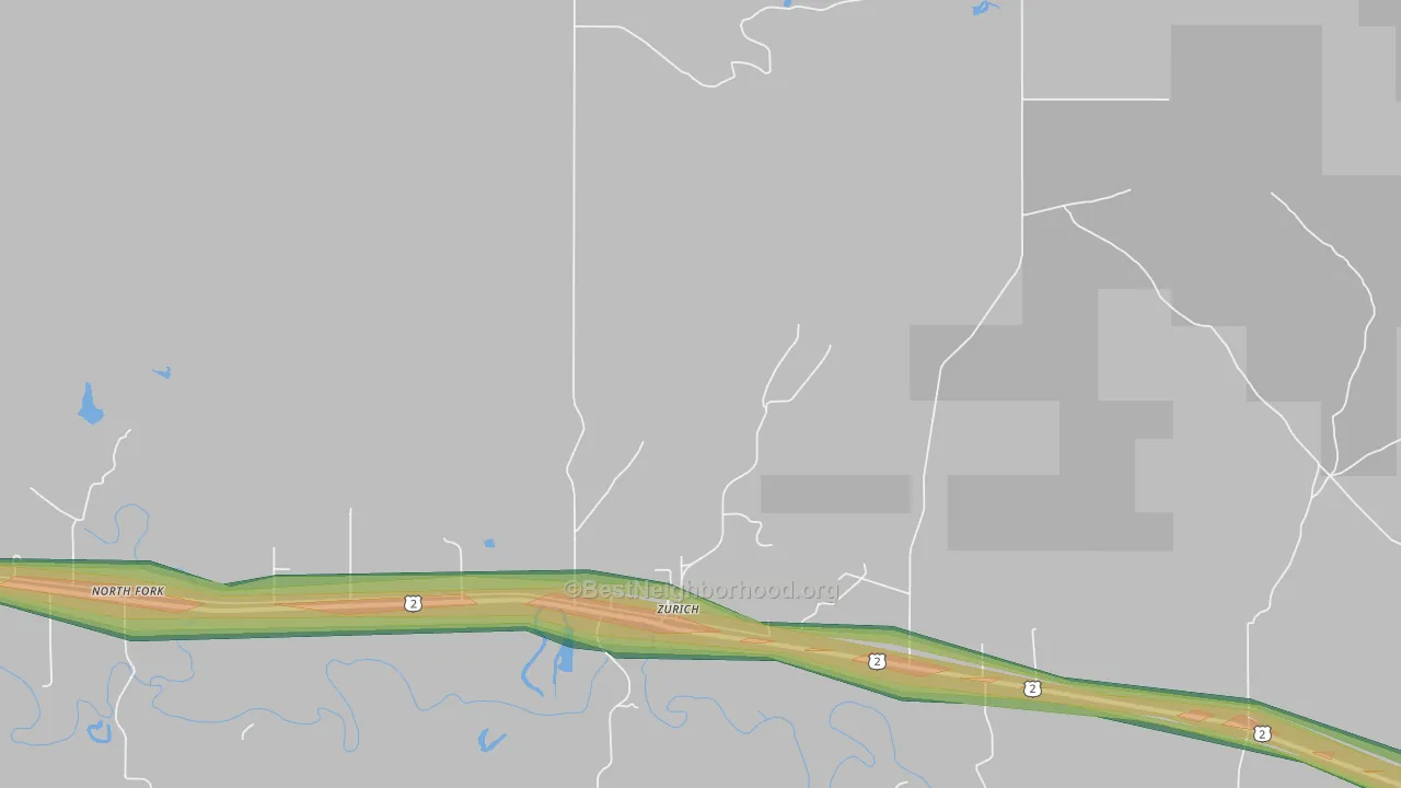 59547, MT Map of Noise Levels in 59547