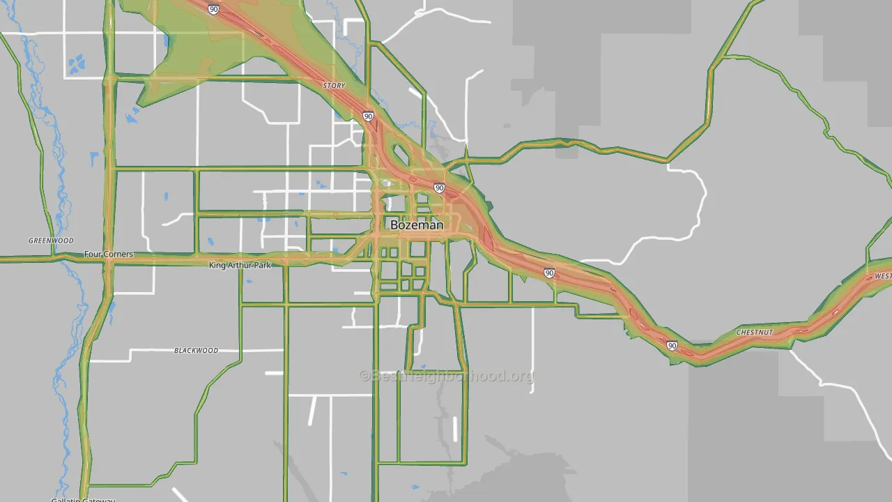 59715, MT Map of Noise Levels in 59715