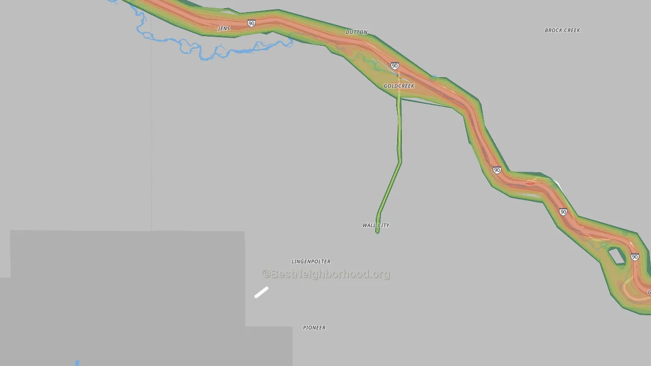 59733, MT Map of Noise Levels in 59733
