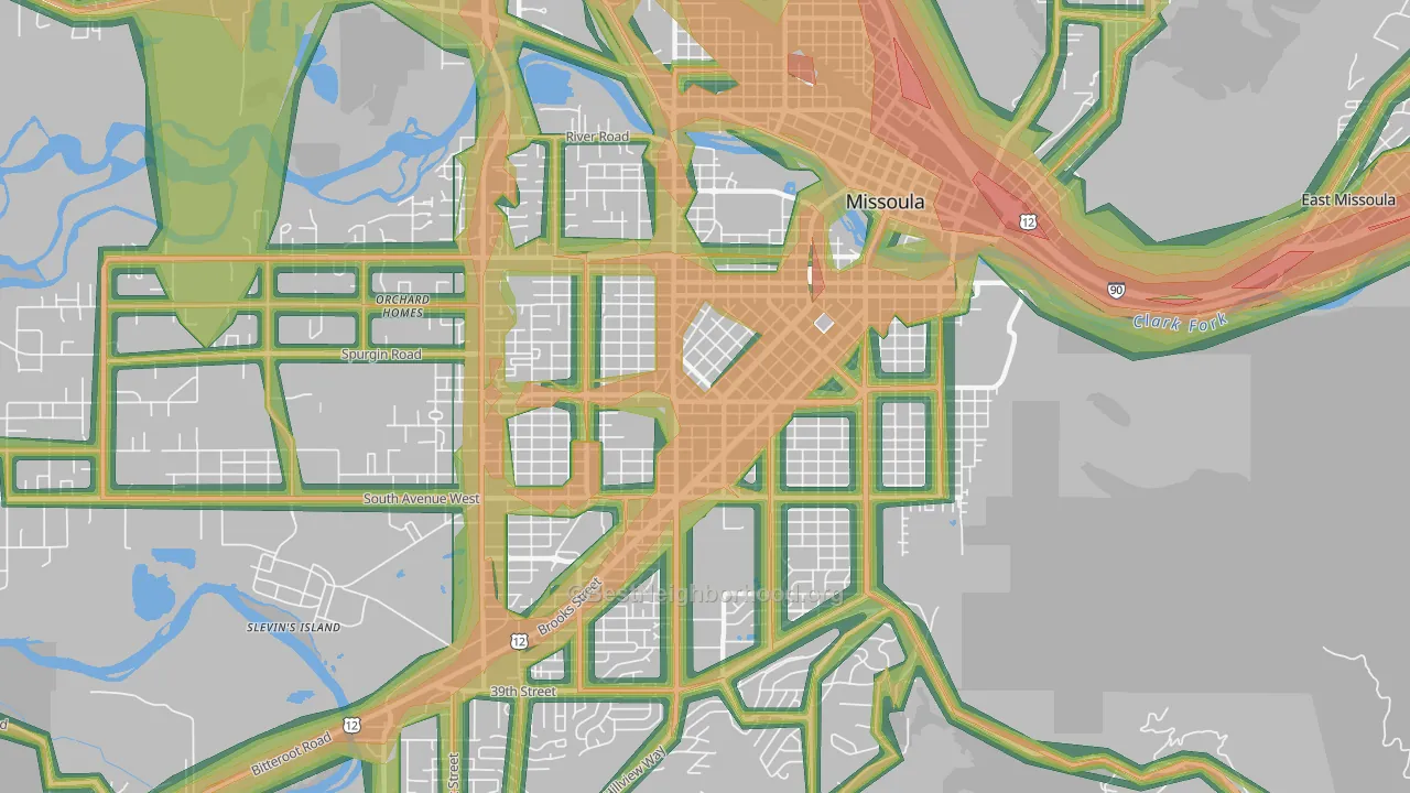 59801, MT Map of Noise Levels in 59801