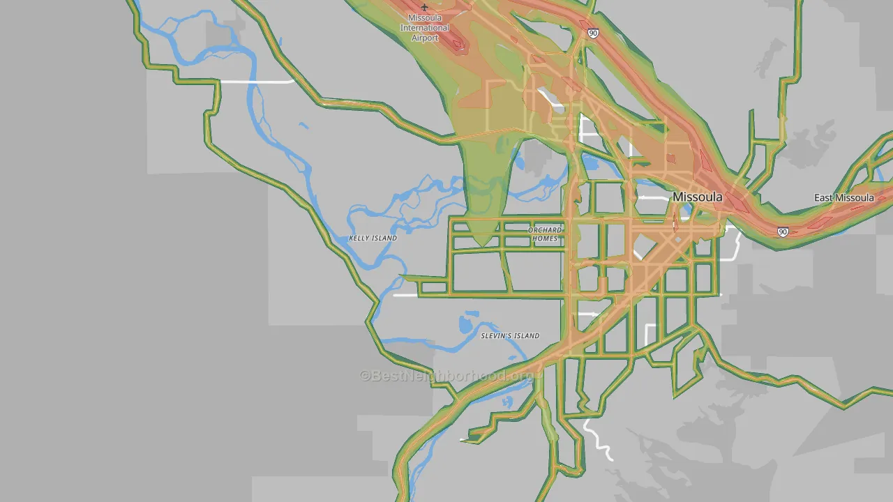 59804, MT Map of Noise Levels in 59804