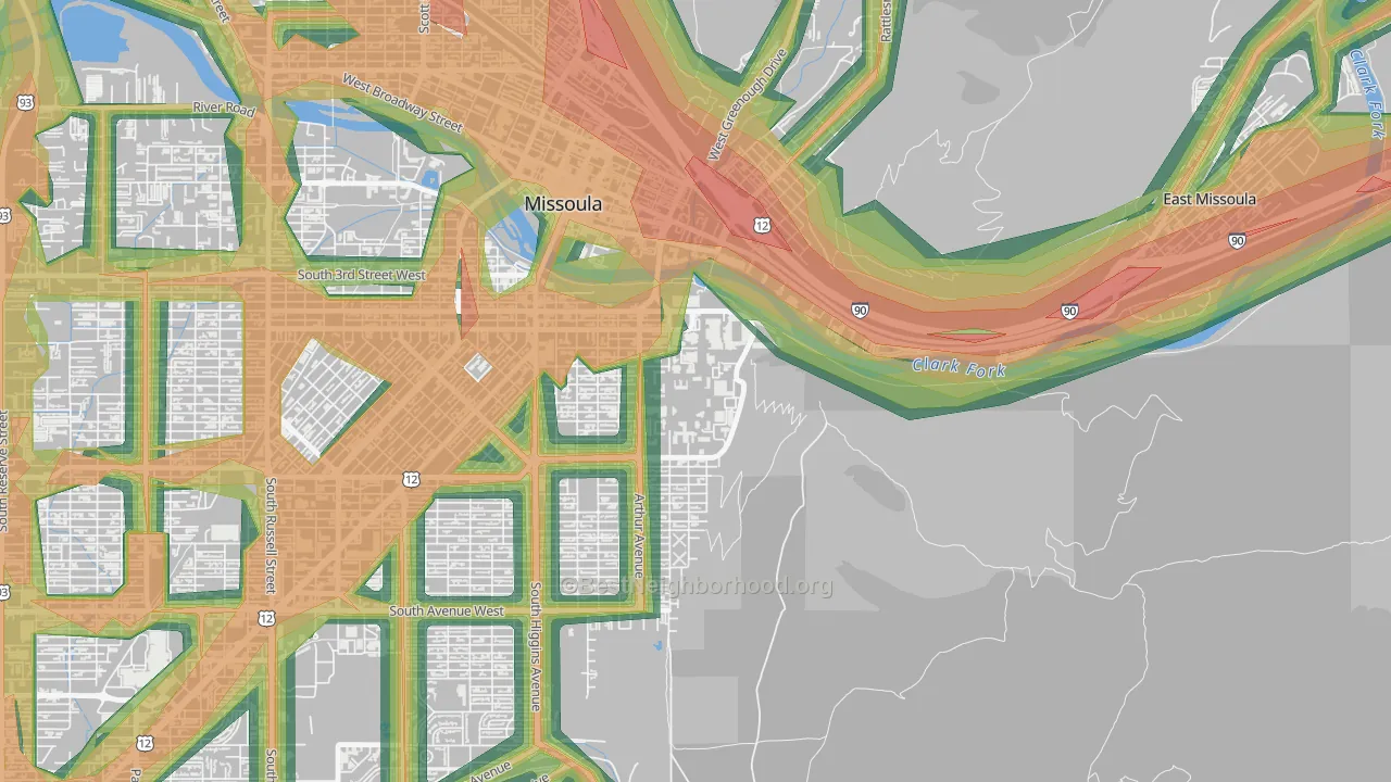 59812, MT Map of Noise Levels in 59812