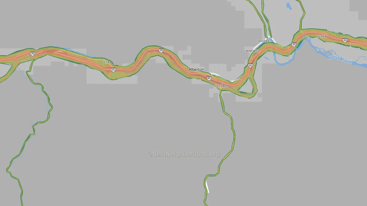 59820, MT Map of Noise Levels in 59820
