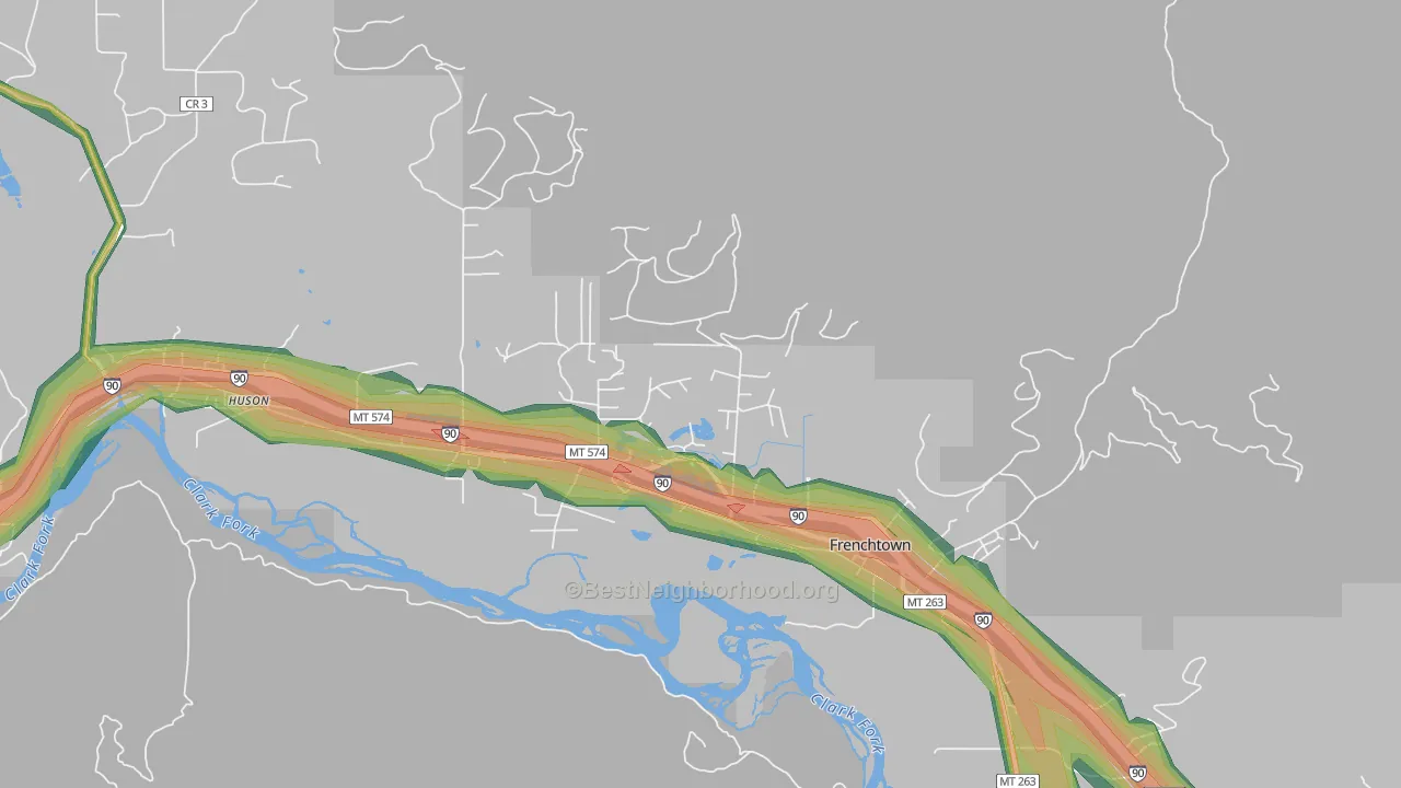 59834, MT Map of Noise Levels in 59834