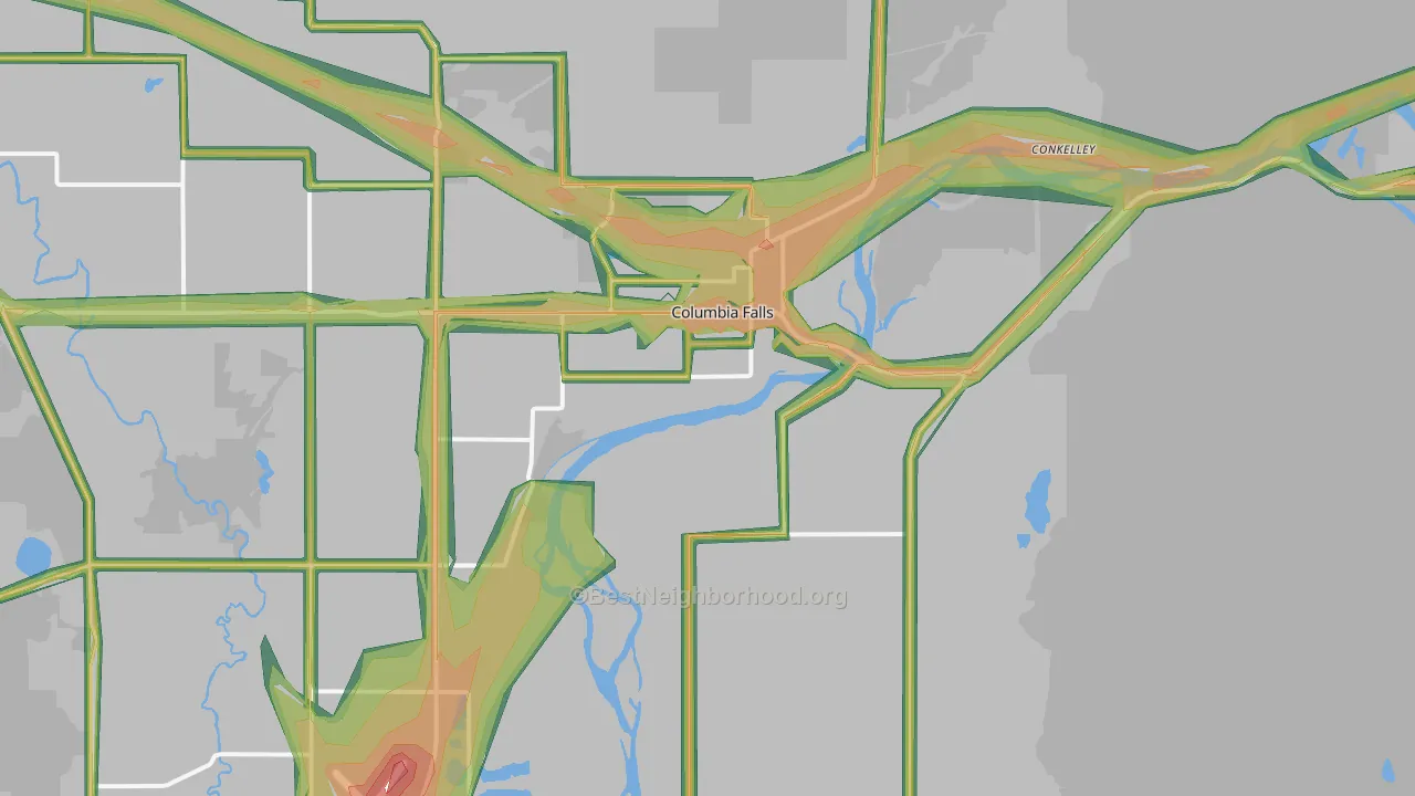 59912, MT Map of Noise Levels in 59912
