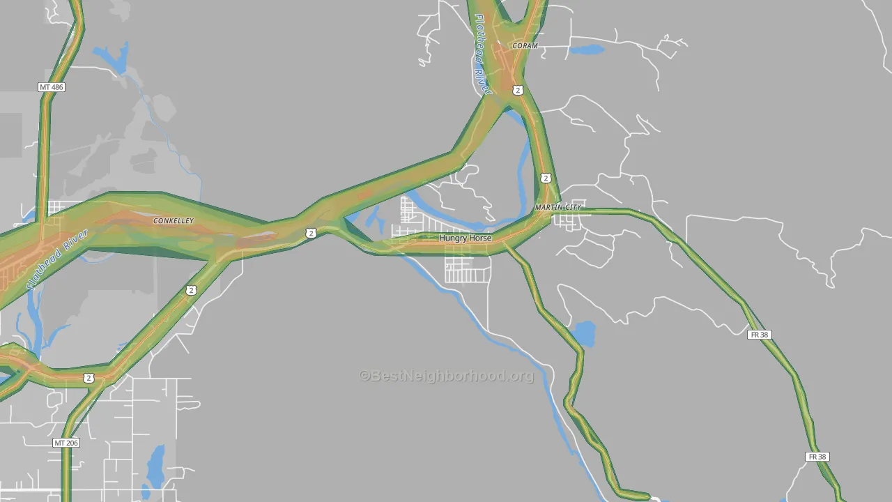 59919, MT Map of Noise Levels in 59919