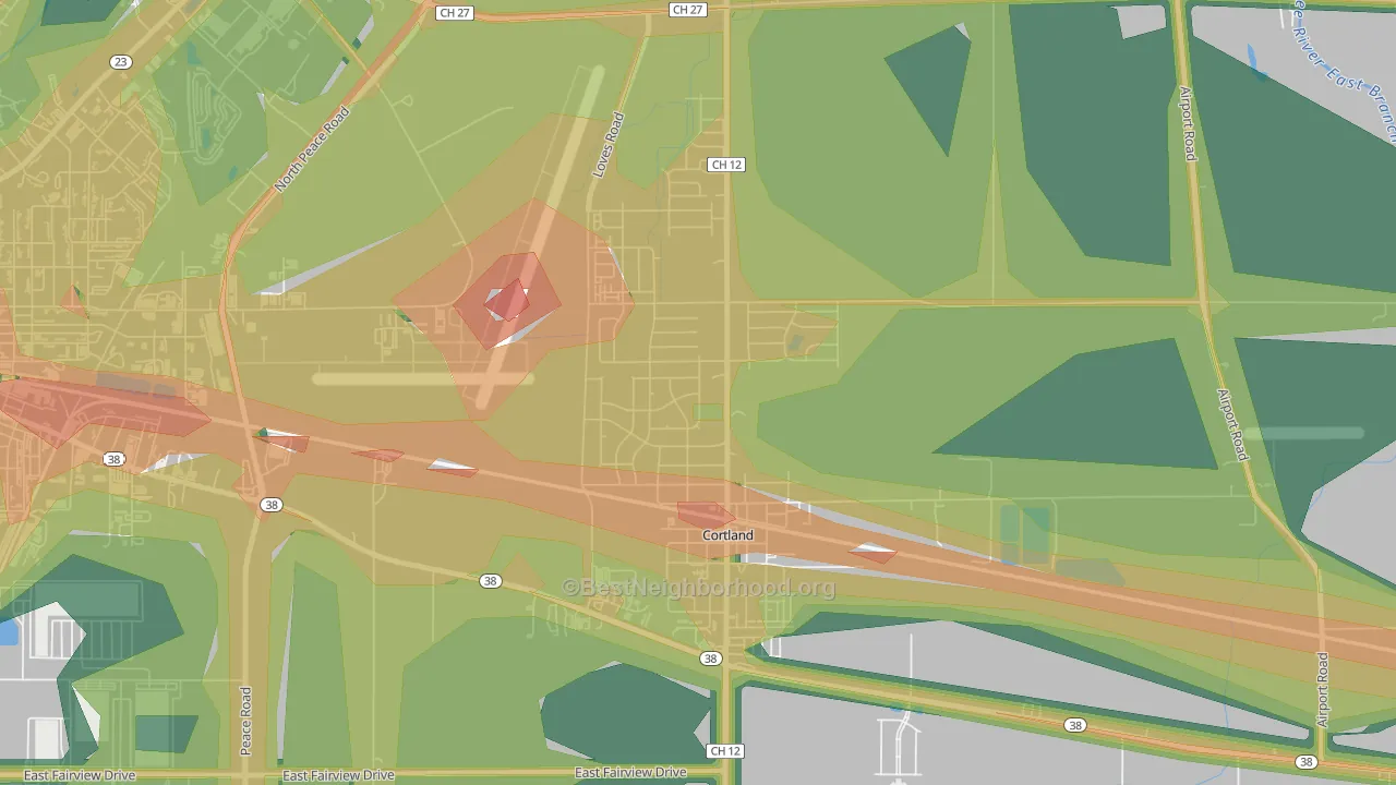 60112, IL Map of Noise Levels in 60112