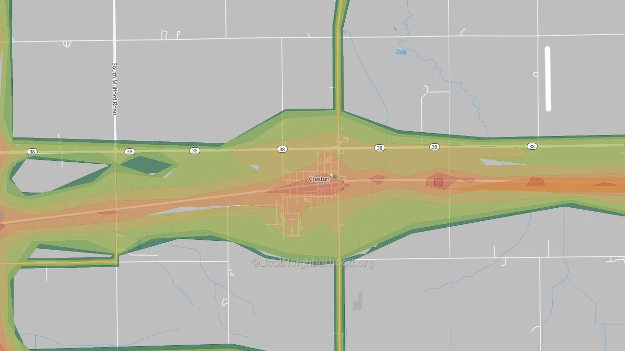 60113, IL Map of Noise Levels in 60113