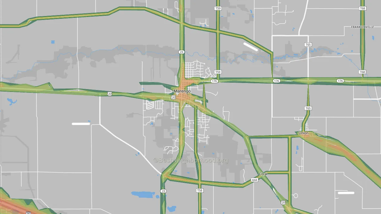 60152, IL Map of Noise Levels in 60152