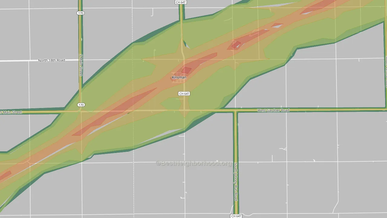 60437, IL Map of Noise Levels in 60437
