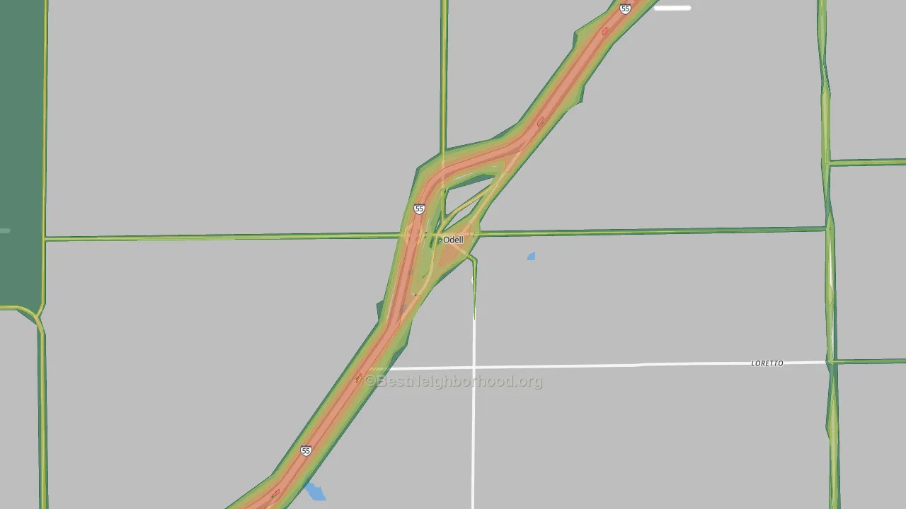 60460, IL Map of Noise Levels in 60460