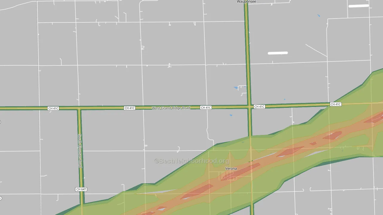 60479, IL Map of Noise Levels in 60479