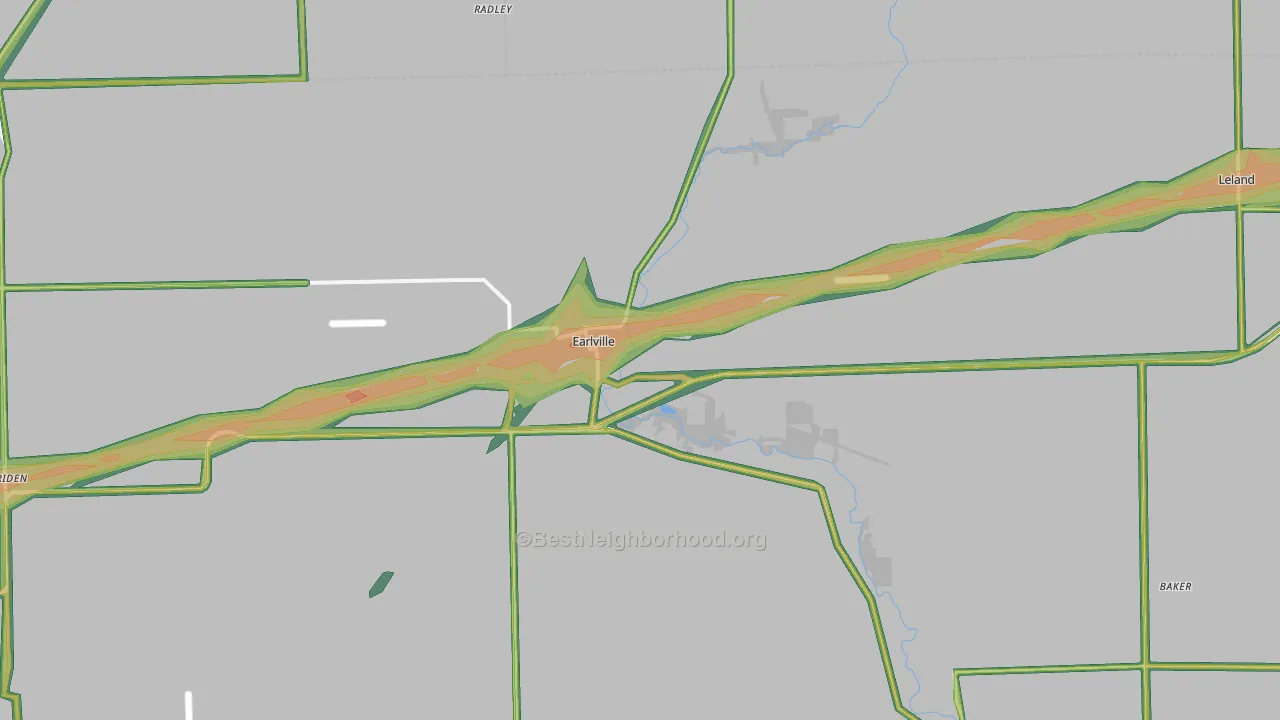 60518, IL Map of Noise Levels in 60518