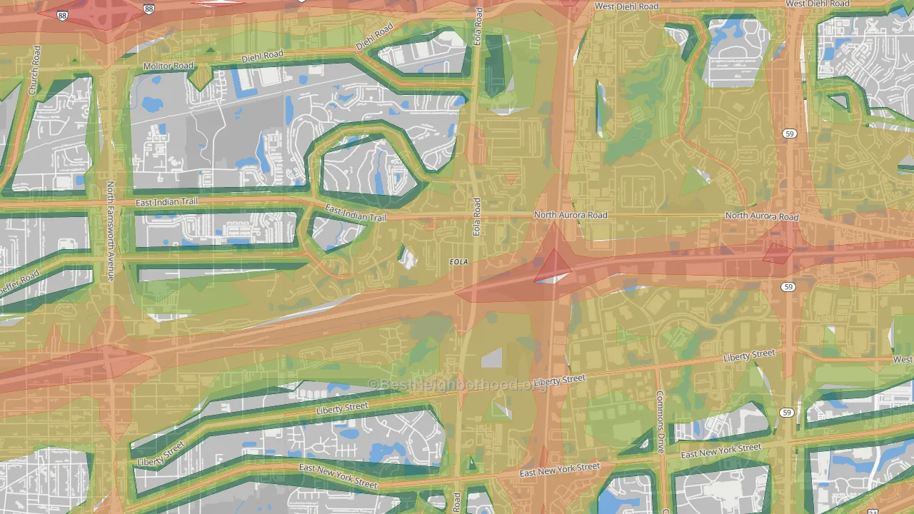 60519, IL Map of Noise Levels in 60519