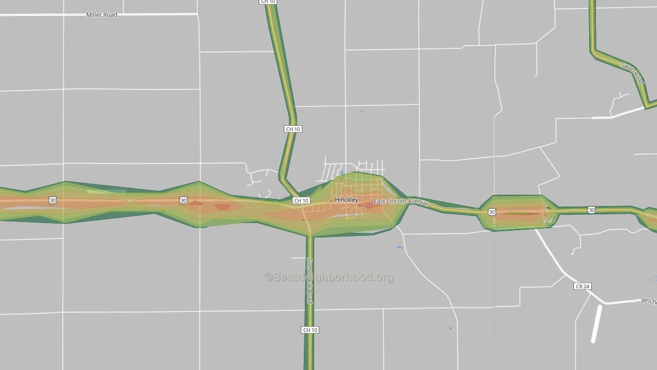 60520, IL Map of Noise Levels in 60520