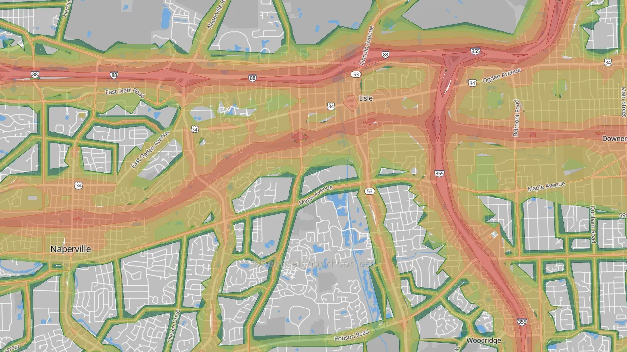 60532, IL Map of Noise Levels in 60532