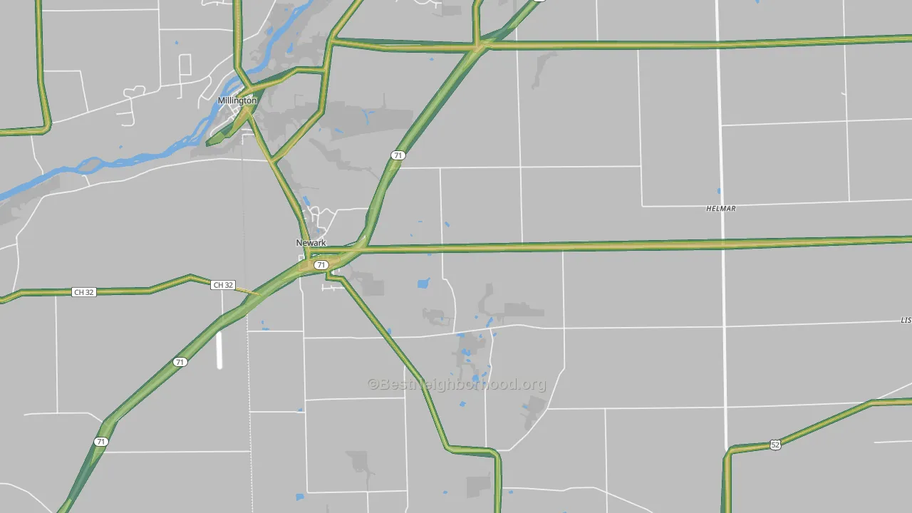 60541, IL Map of Noise Levels in 60541