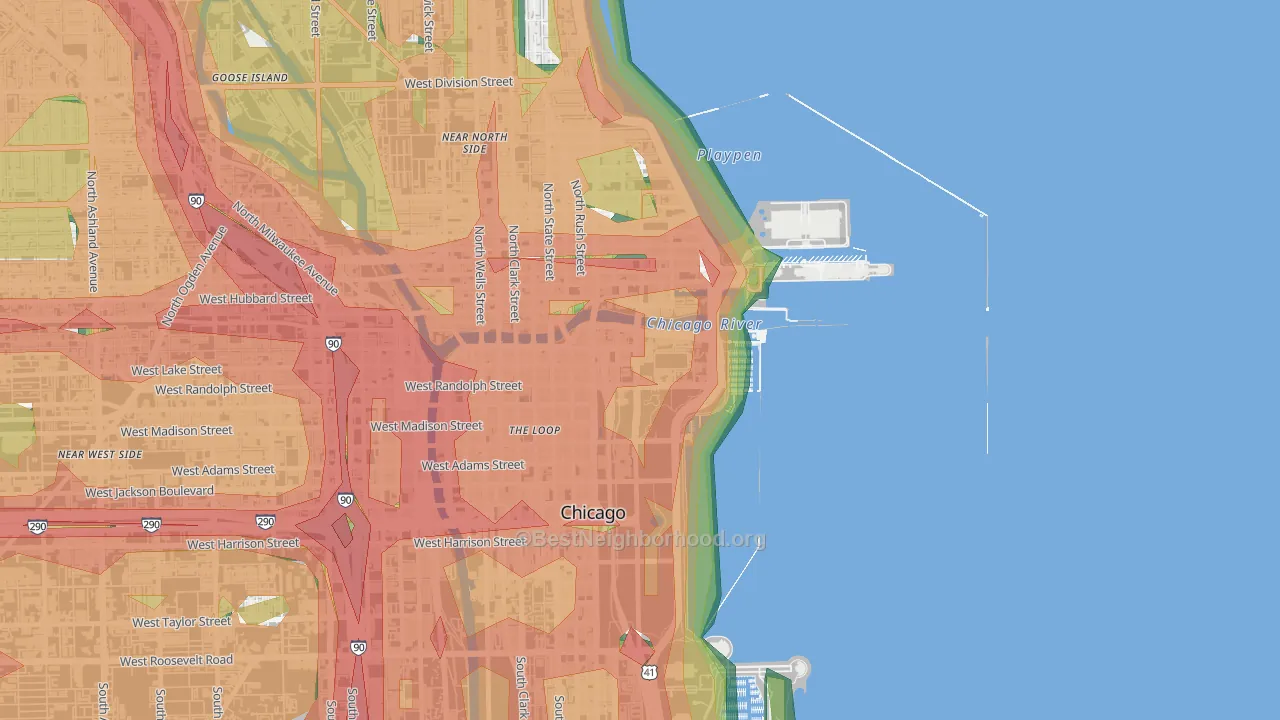 60601, IL Map of Noise Levels in 60601