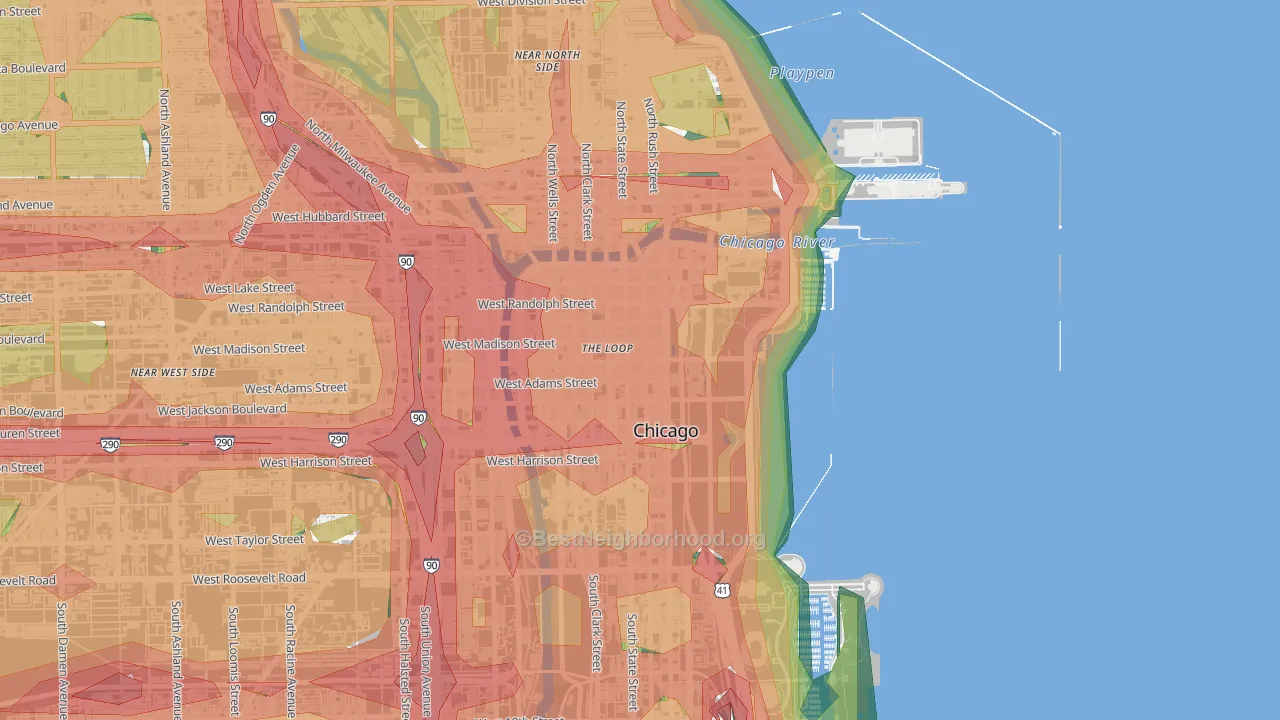 60603, IL Map of Noise Levels in 60603