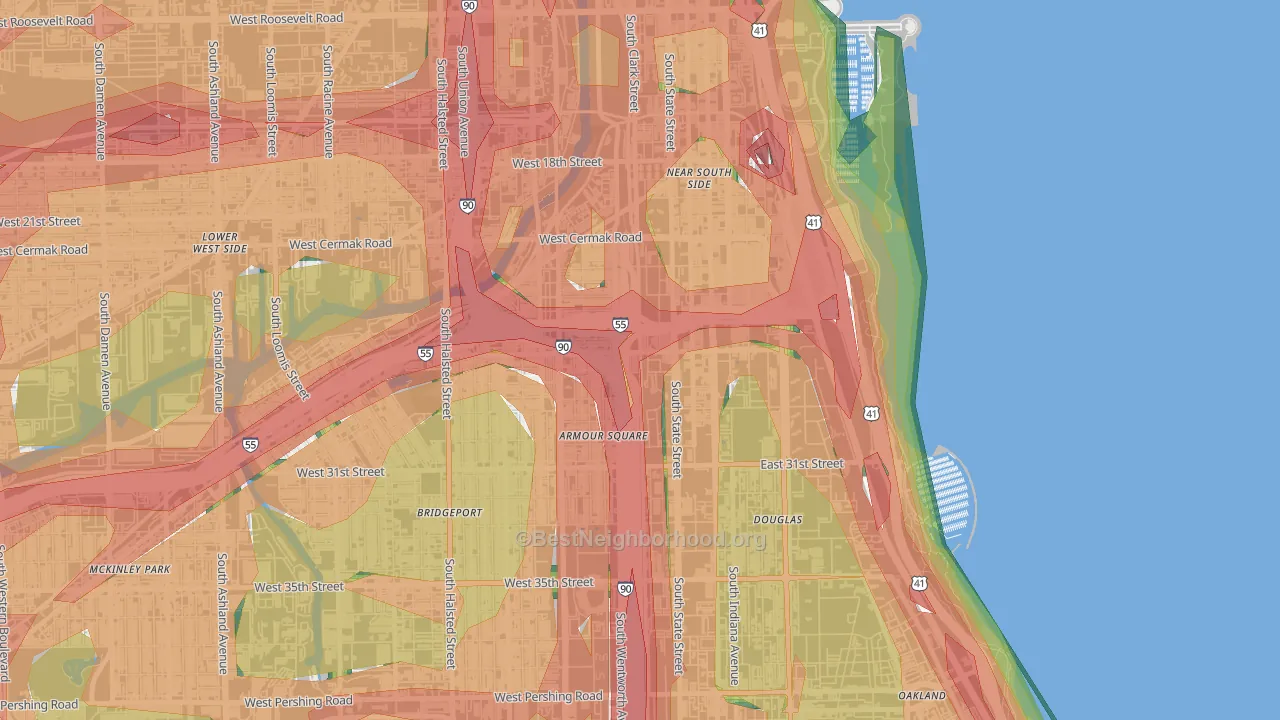 60616, IL Map of Noise Levels in 60616